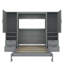 Lit double pleine grandeur avec rangement inférieur et garde-robe latérale pour transformer n'importe quelle pièce en un espace organisé confortable, amplement pour les objets personnels, option de couleur sélectionnable