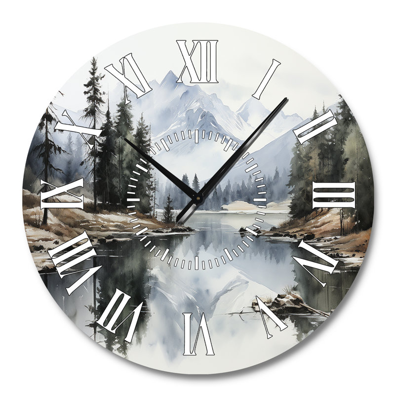 Horloge murale verte et verte, Grand