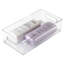 Bac de rangement empilable en plastique avec poignées iDesign Linus sans BPA - 14,6 po x 8 po x 4 po, transparent