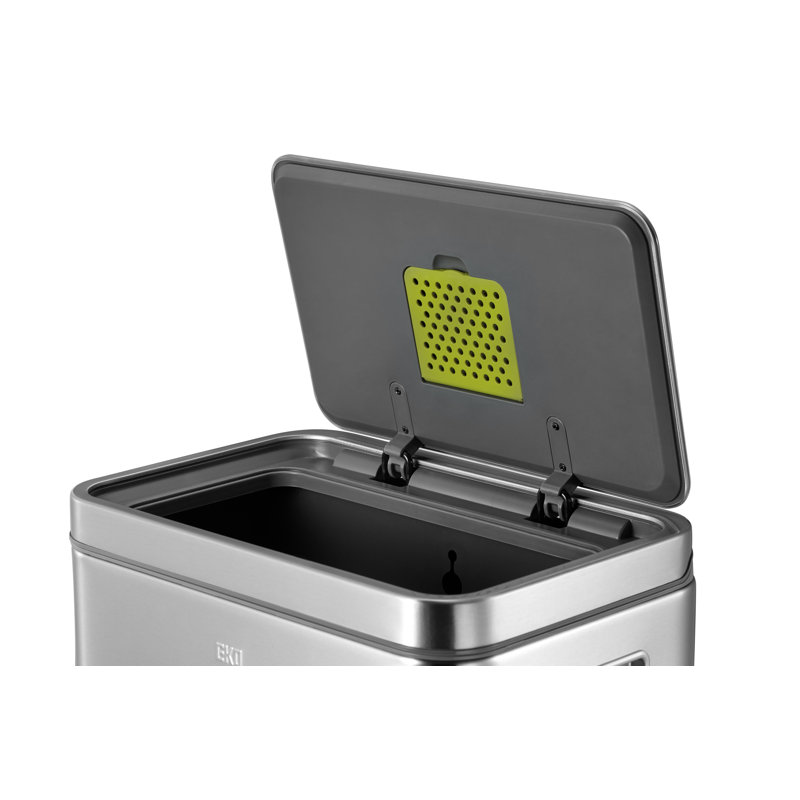 Stainless Steel Step On Kitchen Trash Can, 30L, 63.5cm H x 37cm W x 31.5cm D