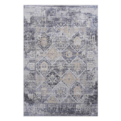 Tapis gris / bleu / traditionnel Payas Collection 5X7