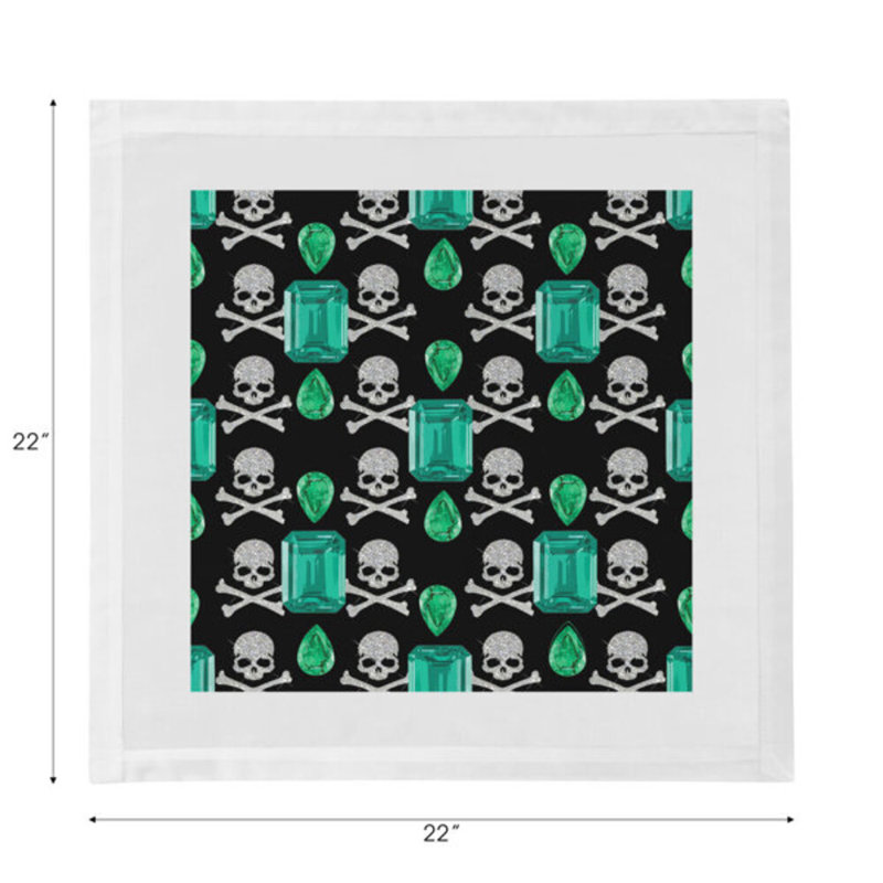 Gem Cotton Blend Square Napkins, Black