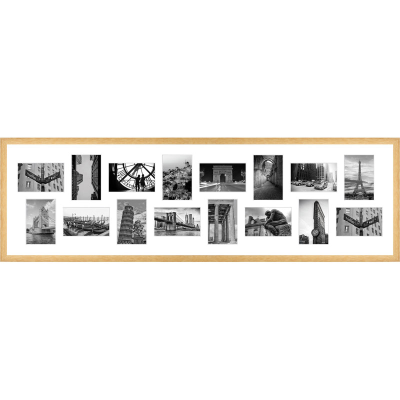 Kumrije Wood Picture Frame with Mat, Natural Brown