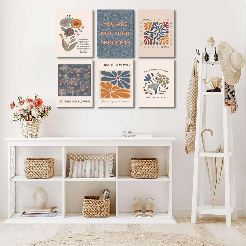 6 Piece Wrapped Canvas Wall Art