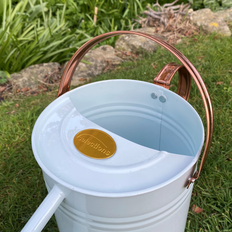 Metal Watering Can, Ivory