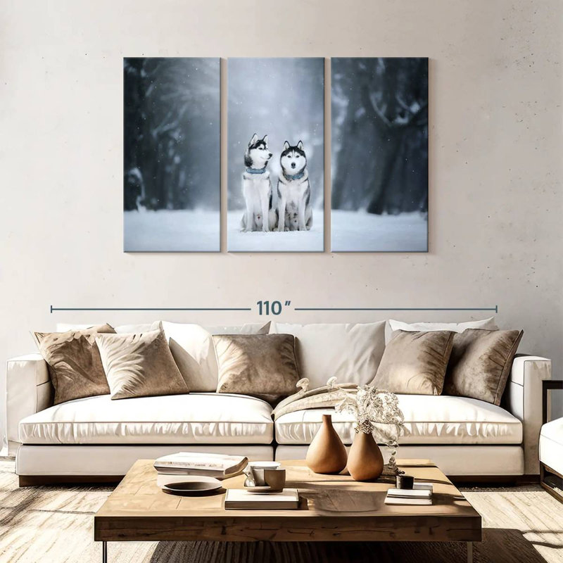 Brampt Husky Buddies, 48" H x 74" W