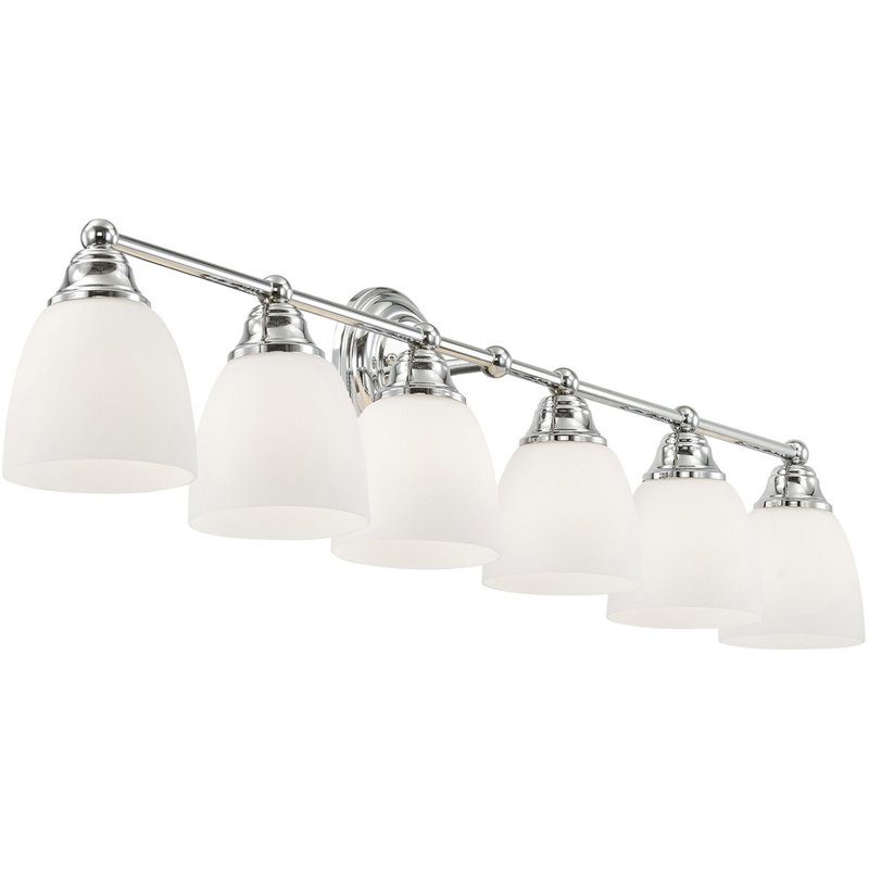 Éclairage pour meuble-lavabo 6 lumières, Chrome poli