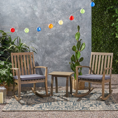 Brookport Teak 2 - Person Patio Conversation Sets with Cushions
