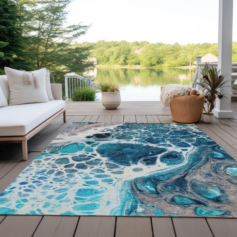 Tapis intérieur / extérieur Ayush, Rectangulaire 8 pi x 10 pi