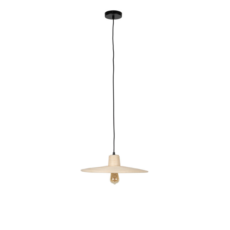 Luminaire suspendu conique à 1 lumière Balance, Beige, Beige, L 24 po x P 24 po