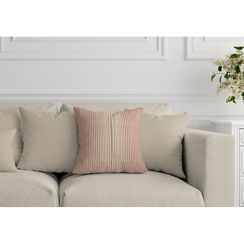 Coussin intérieur / extérieur Ash River, L 15 po x H 15 po, Rose