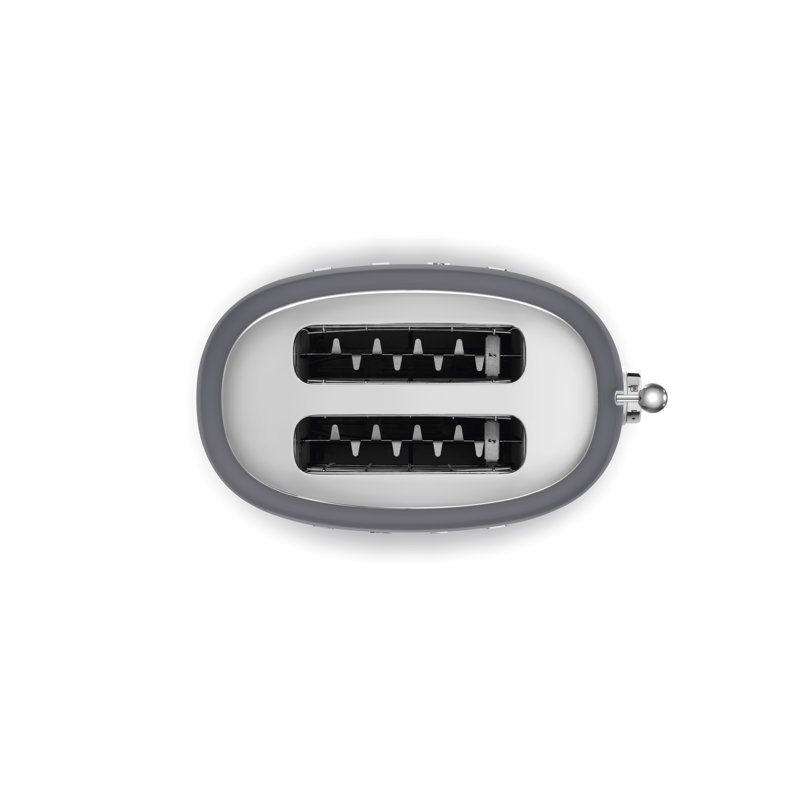 Smeg TSF01 50's Style Retro Two Slice Toaster, Slate Grey
