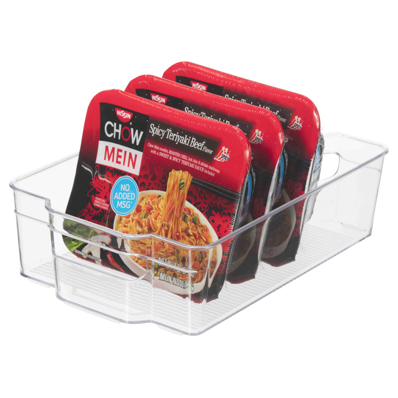 Stackable Storage Bin, 3.5" H x 8.5" W x 12.5" D