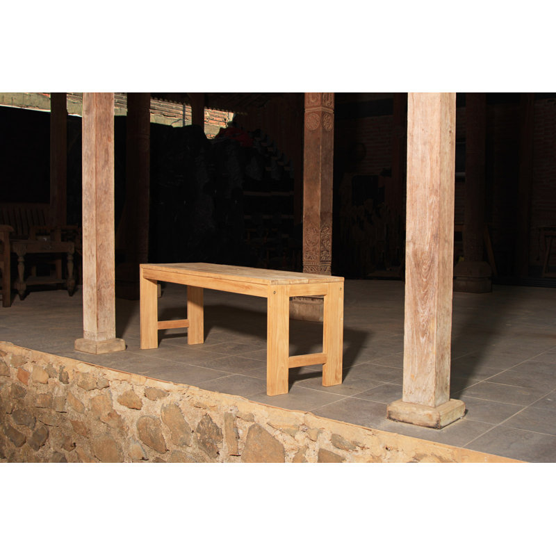 Vernet Solid Wood Teak Outdoor Bench