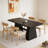 Style Dining Table, Spacious Wood Kitchen Table for Versatile Use and Durable Design