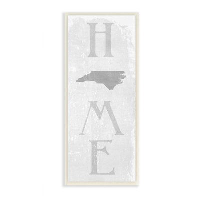 " North Carolina Home State Map Textured Word Design "