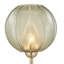 Textured Smoky Green Glass Globe Table Lamp - Vintage 1920s Deco Charm