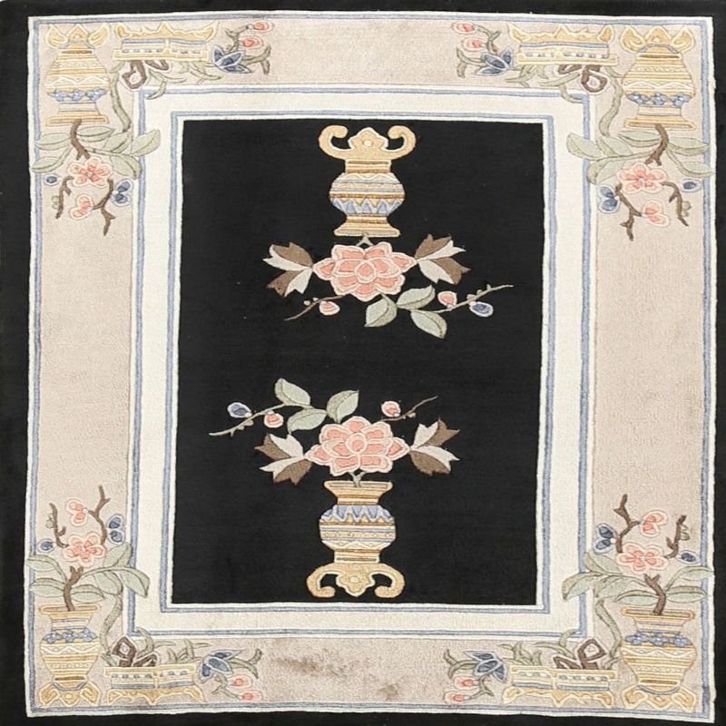 Tapis beige, Carré 7 pi