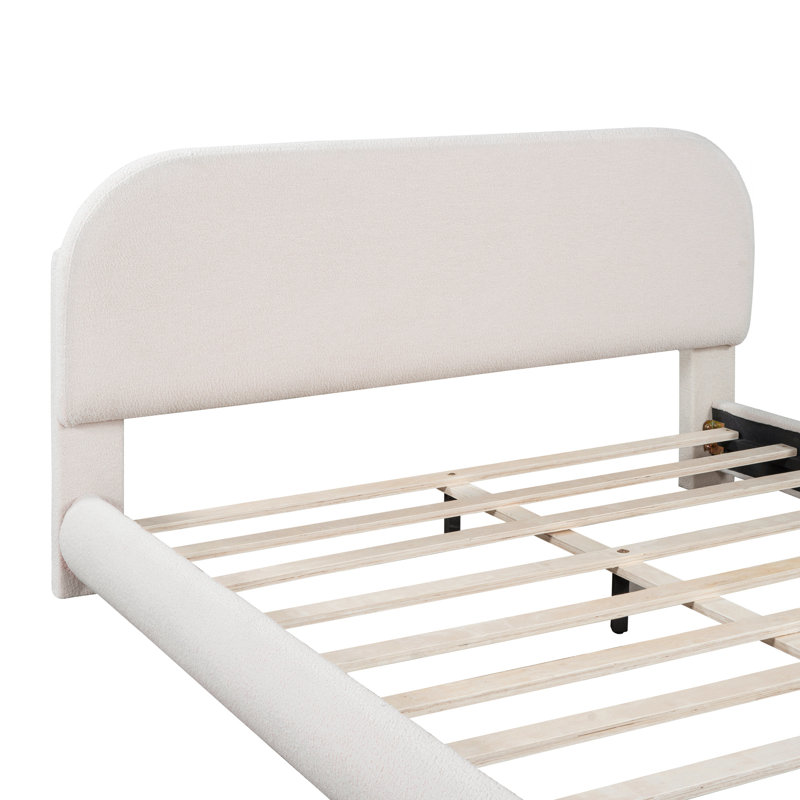 Lit plateforme tapissier grand Teddy