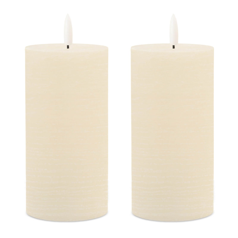  FIA Wick Ivory Pillar Candle, 6" x 3" Pillar