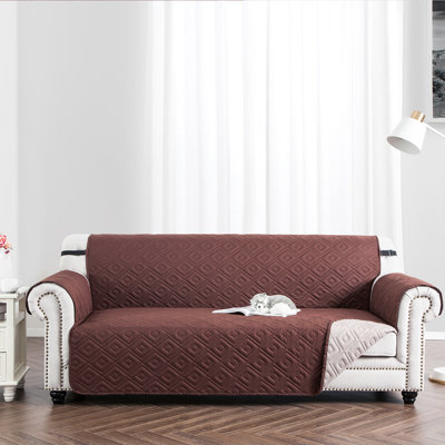 Diamond Box Cushion Sofa Slipcover