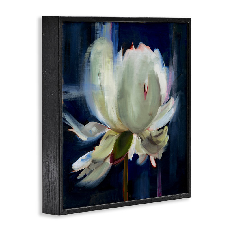 Art abstrait giclée par Liz Jardine, H 12 po x l 12 po, Giclée encadrée noir minuit