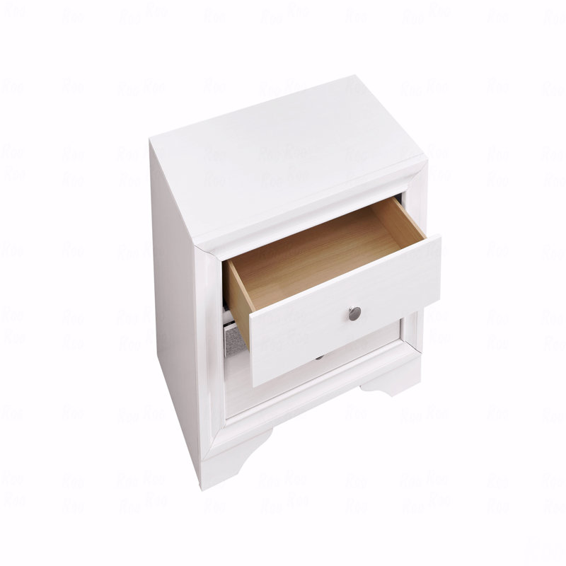 Table de chevet Basic, Blanc