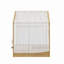 Lit de plancher pour enfants, base de lit en bois avec garde-corps de sécurité, guirlande lumineuse intégrée et tablette-2139226427