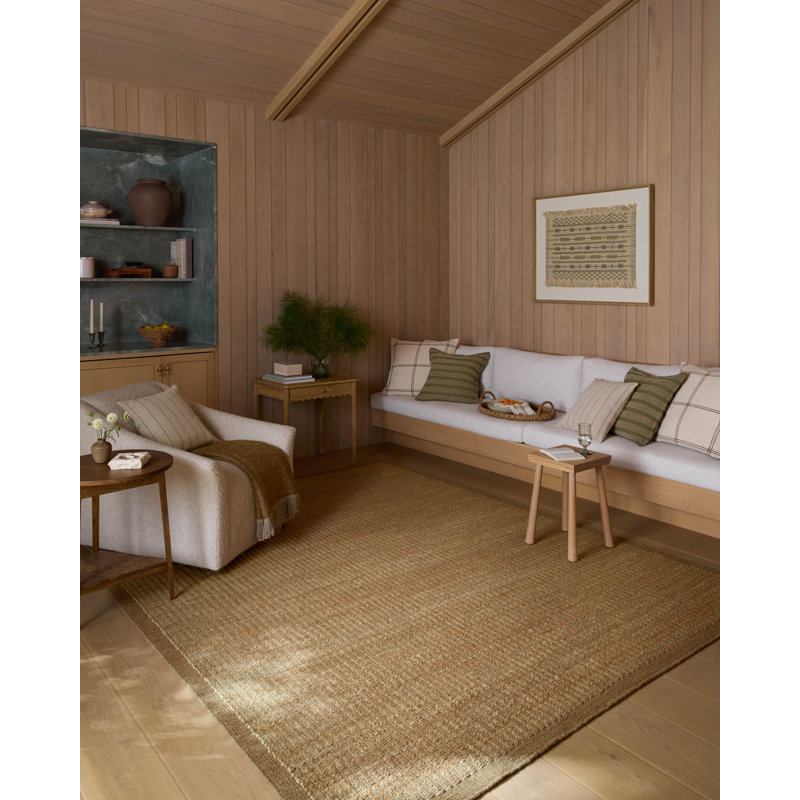 Amber Lewis x Loloi Lilah Natural / Bark Area Rug, Rectangle 3'6" x 5'6"