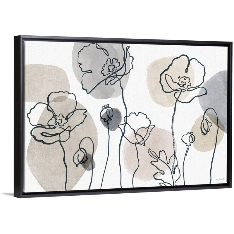 «Think Neutral 01» par Lisa Audit - reproduction d'art, Toile avec cadre noir, H 26 po x l 38 po x P 1,75 po