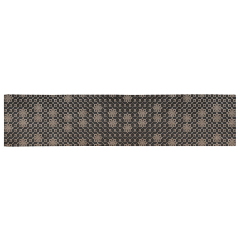 Chemin de table géométrique, 90 po x 16 po, Dégradé orange