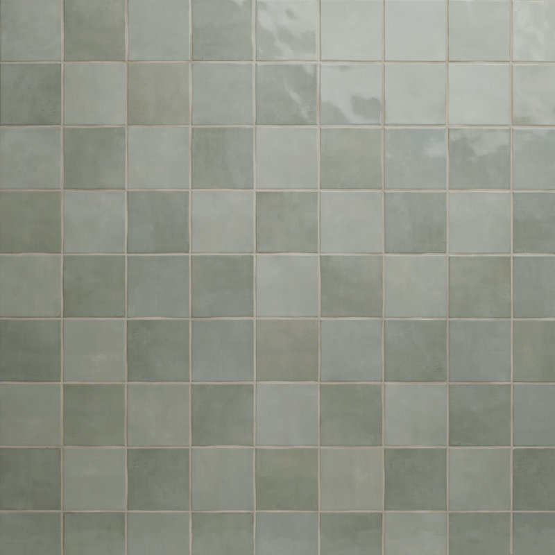 Renzo Jade 5 in. x 5 in. Glossy Ceramic Wall Tile, Jade