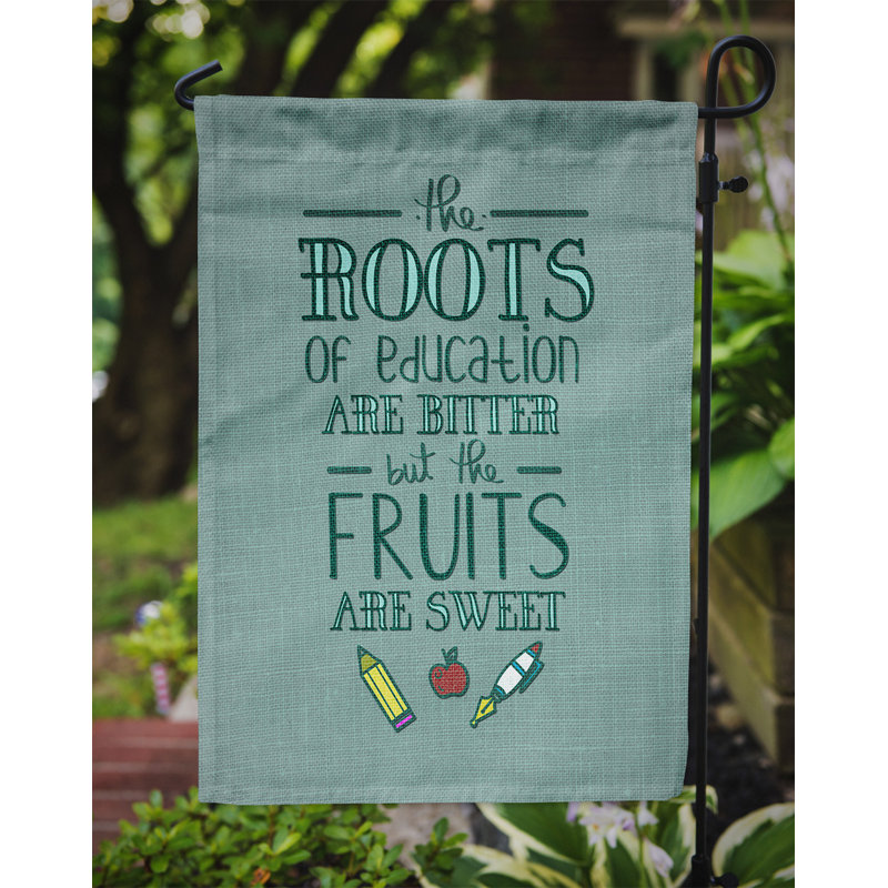 Les fruits sont un polyester de 2 côtés en polyester 15 x 11 po doux enseignant drapeau de jardin Education