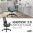 HON Ignition 2.0 Mid-Back Task Chair, Advanced Tilt, Black Frame, Carolina Blue