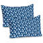 Ensemble de 2 taies décoratives à motif de fleurs de marguerite bleu azur et bleu nuit Ambesonne-100344851