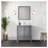 Distressed Grey Bath Vanity 30 In. W X 22 In. D, With Carrara Marble Top