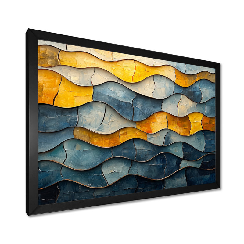 Withrow - Abstract Canvas Art Print, Reproduction encadrée d'une seule photo, H 30 po x l 40 po, Noir, noir, noir, noir