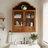 Solid Wood Wall Cabinet with Elegant Wave-733906709