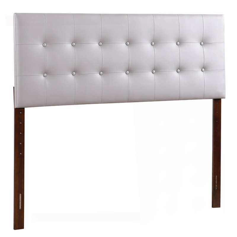 Tête de lit tapissier élégante pour chambre à coucher, Gris clair, Grand lit