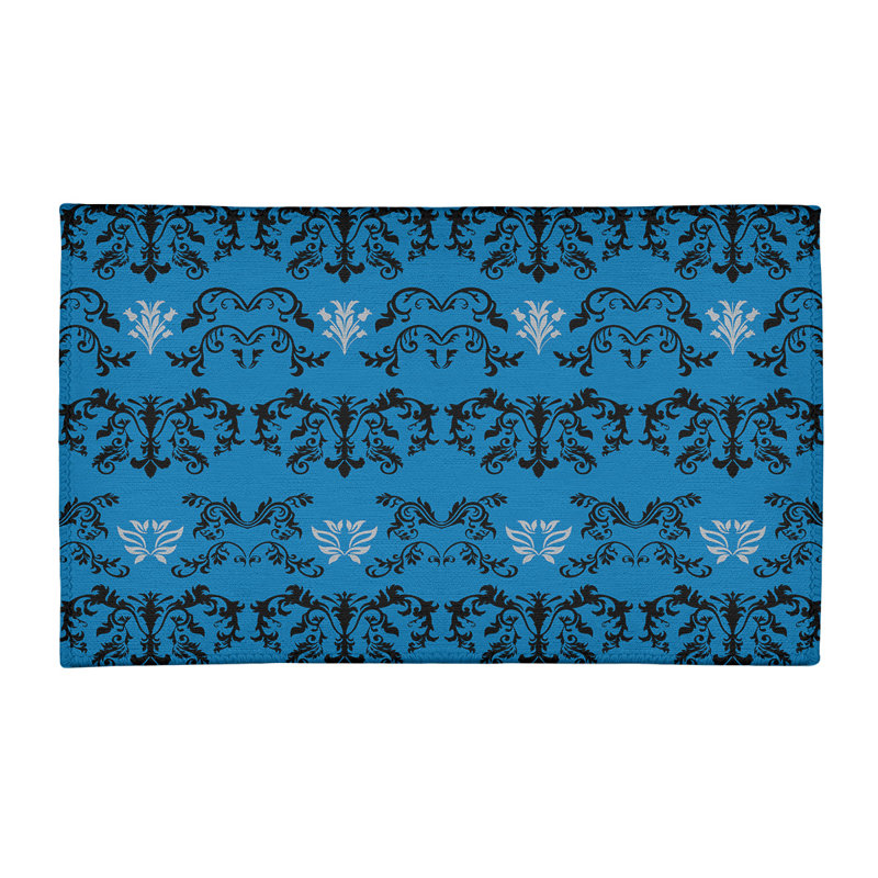 Damask Indoor Rug, Rectangle 3' x 5'