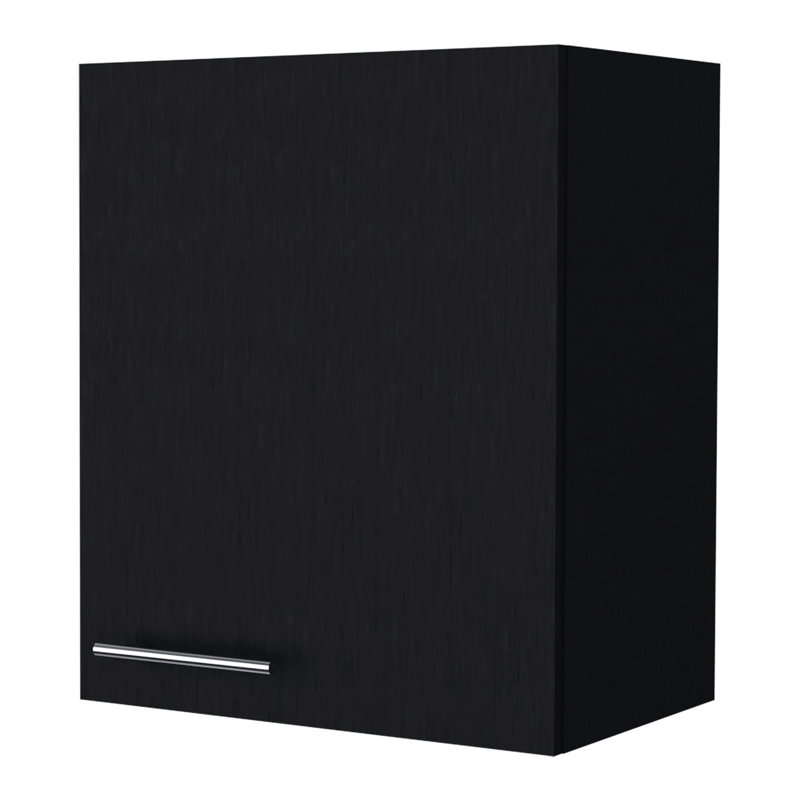 Armoire murale moderne 1 porte noire - Maximisez l'espace de la salle de bain pour une vie compacte, Noir