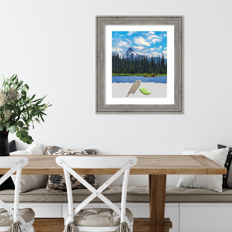 Cadre photo Corchado Barnwood Mocha, L 20 po x H 24 po, Gris bois de grange