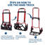 Folding Hand Truck Heavy-Duty Portable Hand Dolly with 6 Wheels