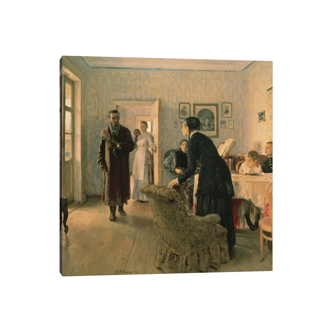 Unexpected, 1884-88 by Ilya Efimovich Repin - Wrapped Canvas Painting