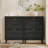 Designer Curved Three-dimensional Texture Fluted Panel Shoe Storage Cabinet-462203142