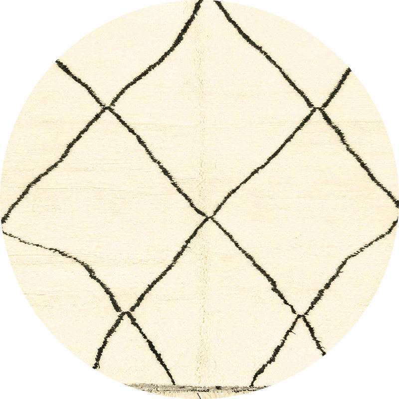 Abstract Indoor Rug, Round 7'