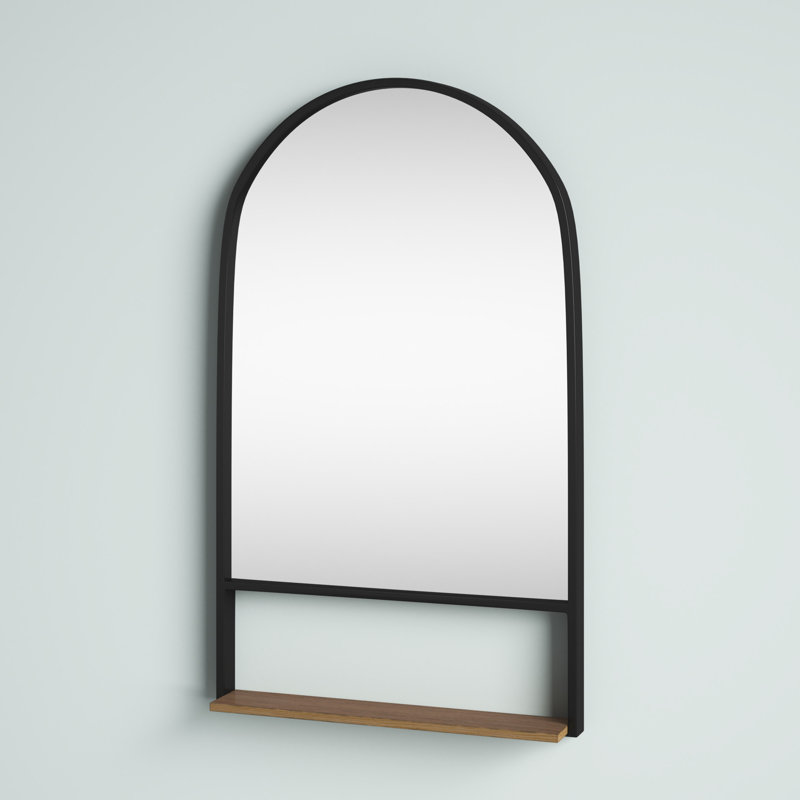 Alphonia Arch Wall Mirror with Shelves
