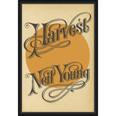  Officiellement sous licence Neil Young - Harvest Moon - affiche d'art encadrée - 24 po x 36 po - Cadre en bois d'ingénierie robuste avec verre plexi - prêt à être accroché