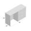 Nickyla L-shaped desk with double pedestal drawer-23210626-23210629