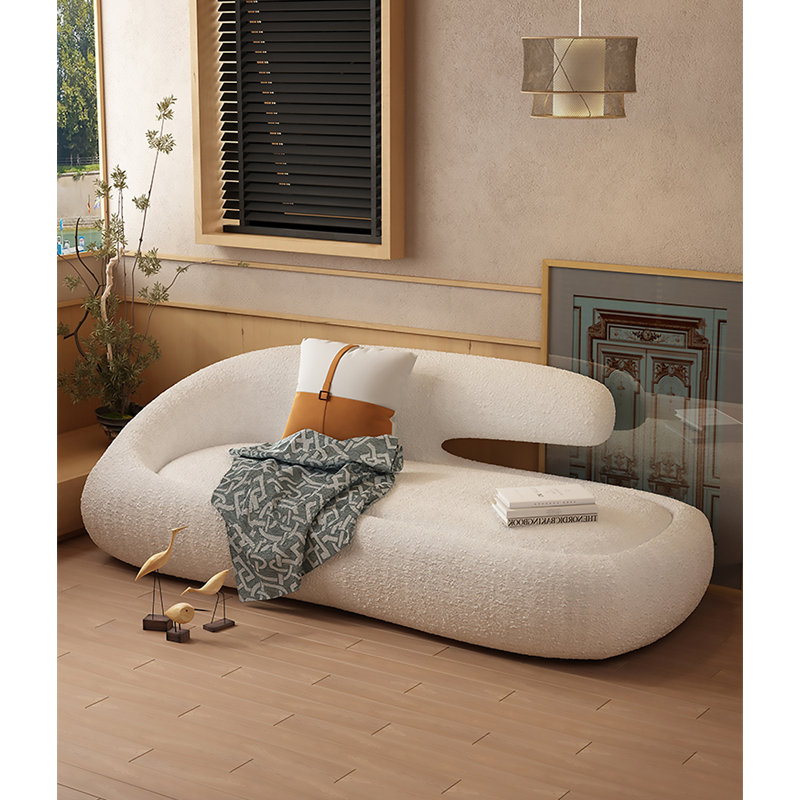 Chaise longue de chambre et de salon en bois massif blanc, style luxueux et lumineux., Face à la gauche